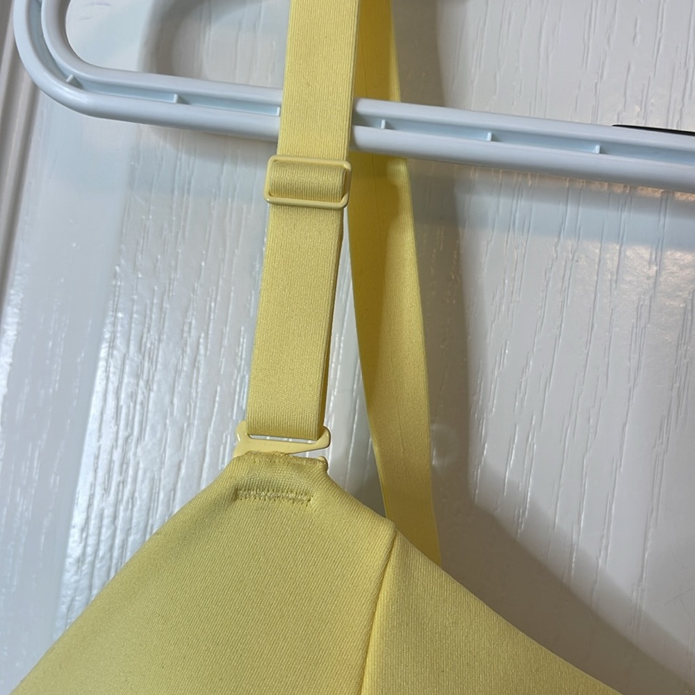 Adidas Yoga Studio Light Support Training Sports Bra Yellow Size 2X - Picture 10 of 16